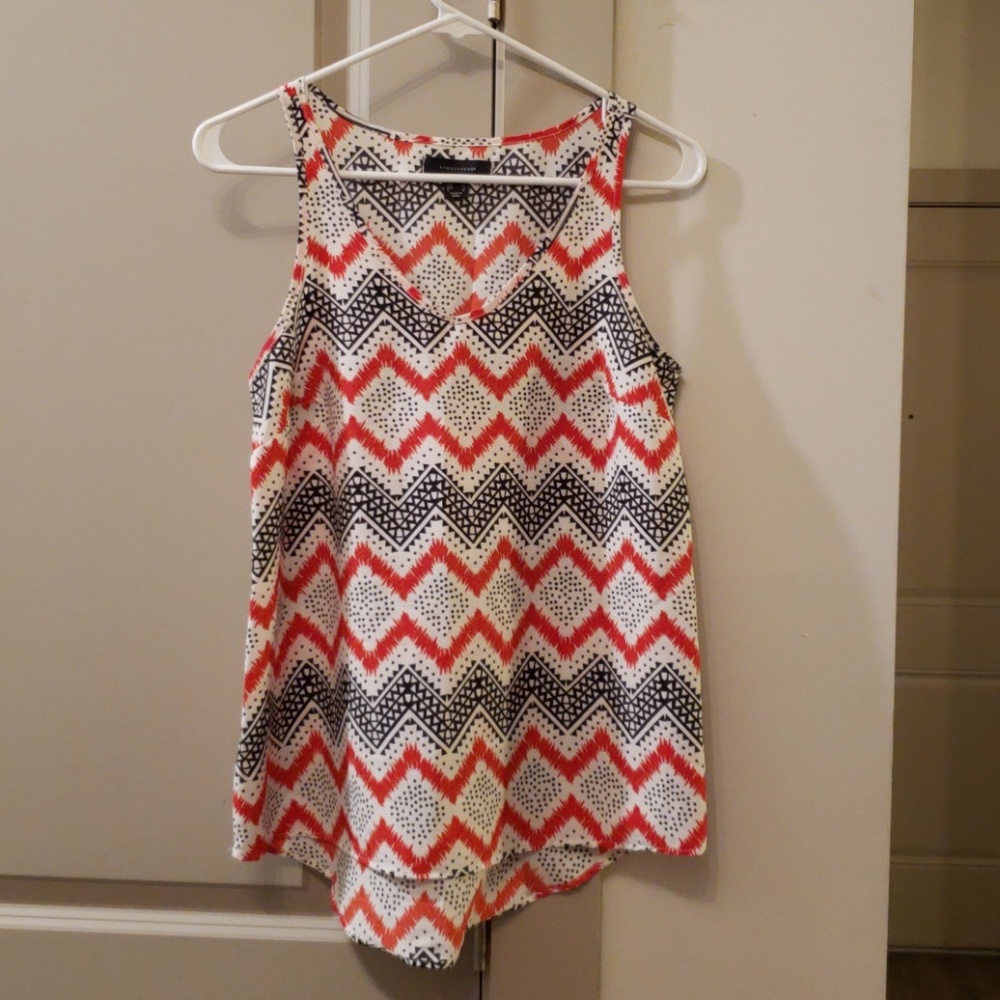 SOLD Red and black patterned tank top